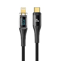 Cable Digital Type-C para iPhone PD 20W 1.2m Negro